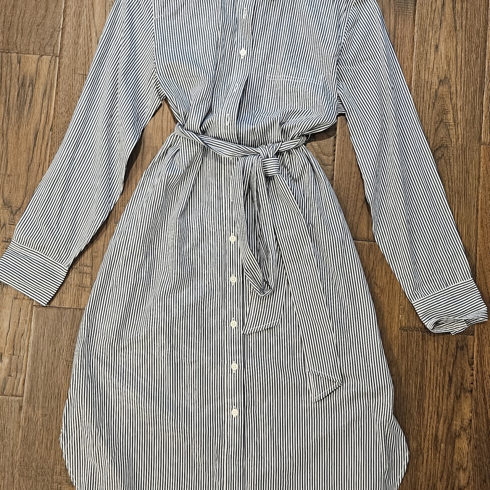 Striped Long Sleeve Shirt Dress